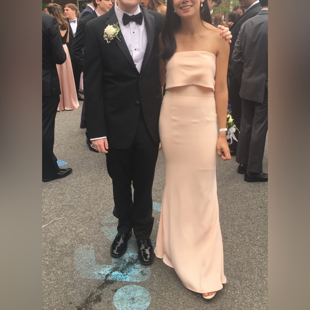 Nordstrom Strapless Blush-Peach Column Gown